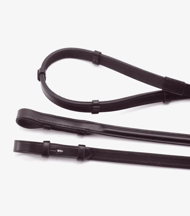 Premier Equine Salvatore Rubber &amp; Leather Grip Reins