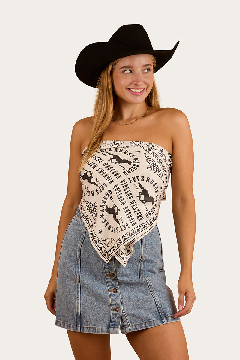 Ringers Western Lets Horse Around Scarf Top