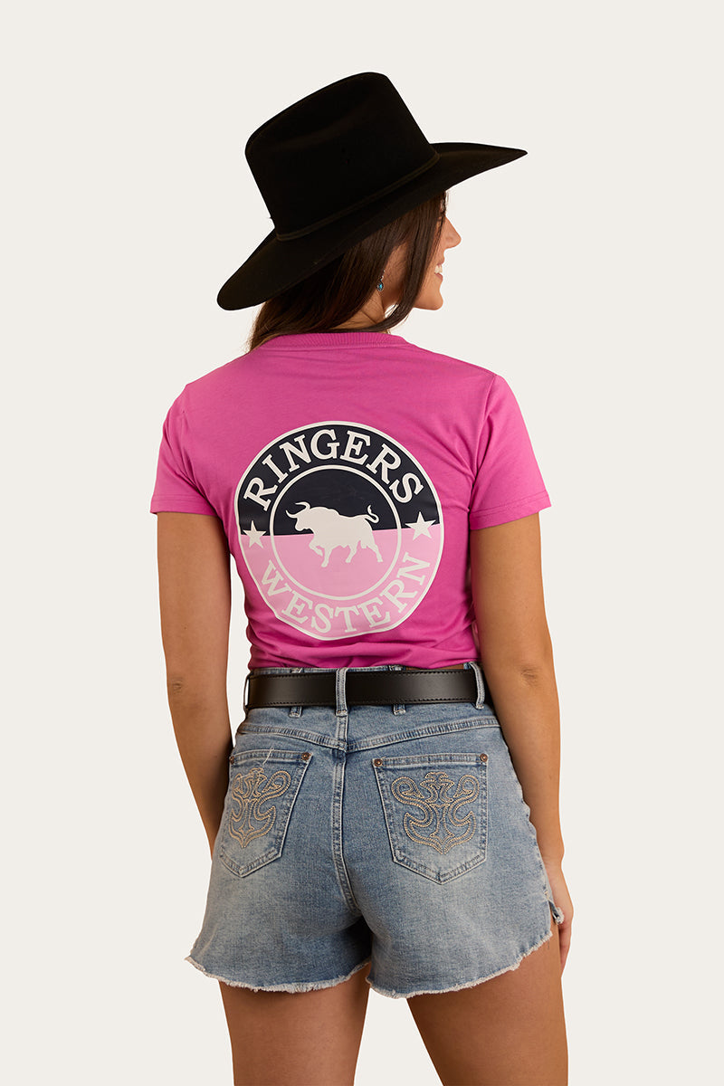 Ringers Western 
Signature Bull Womens Classic Fit T-Shirt - Candy / Split