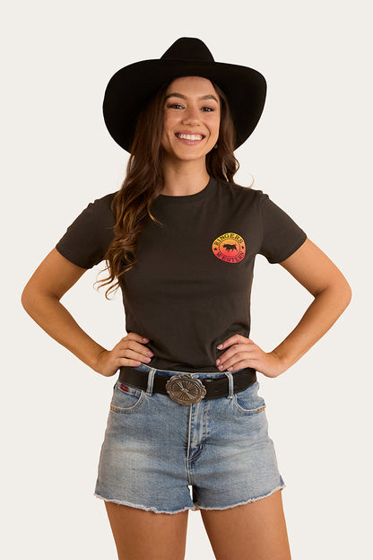 Ringers Western 
Signature Bull Womens Classic Fit T-Shirt - Charcoal Fade
