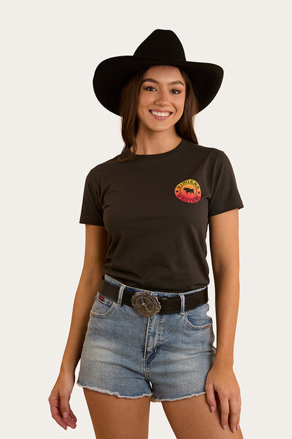 Ringers Western 
Signature Bull Womens Classic Fit T-Shirt - Charcoal Fade