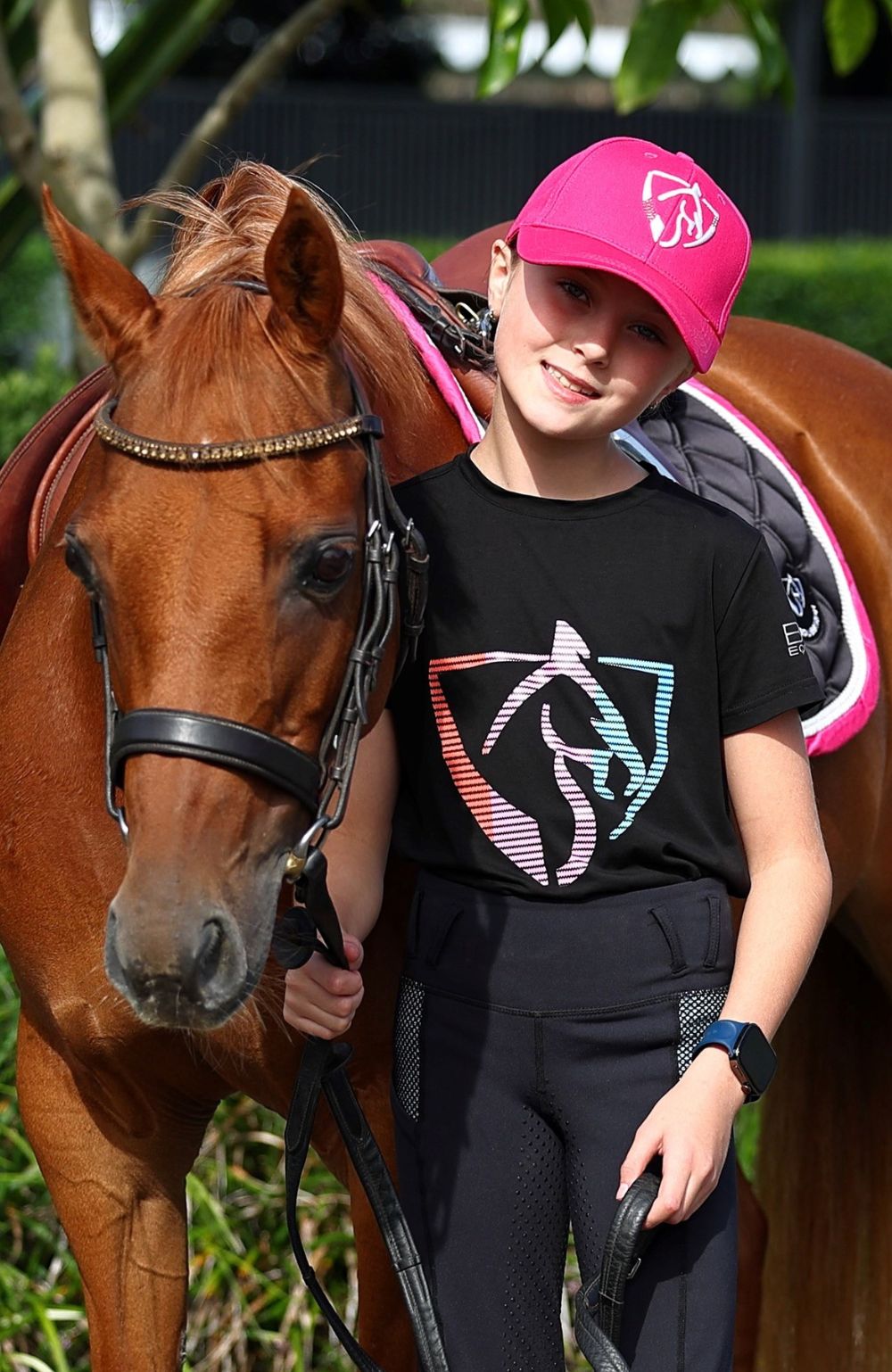 BARE Equestrian Youth Neon Logo T-Shirt