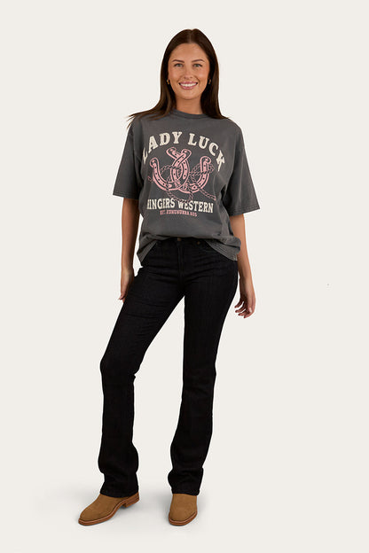 Ringers Western Lady Luck Womens Oversized T-Shirt