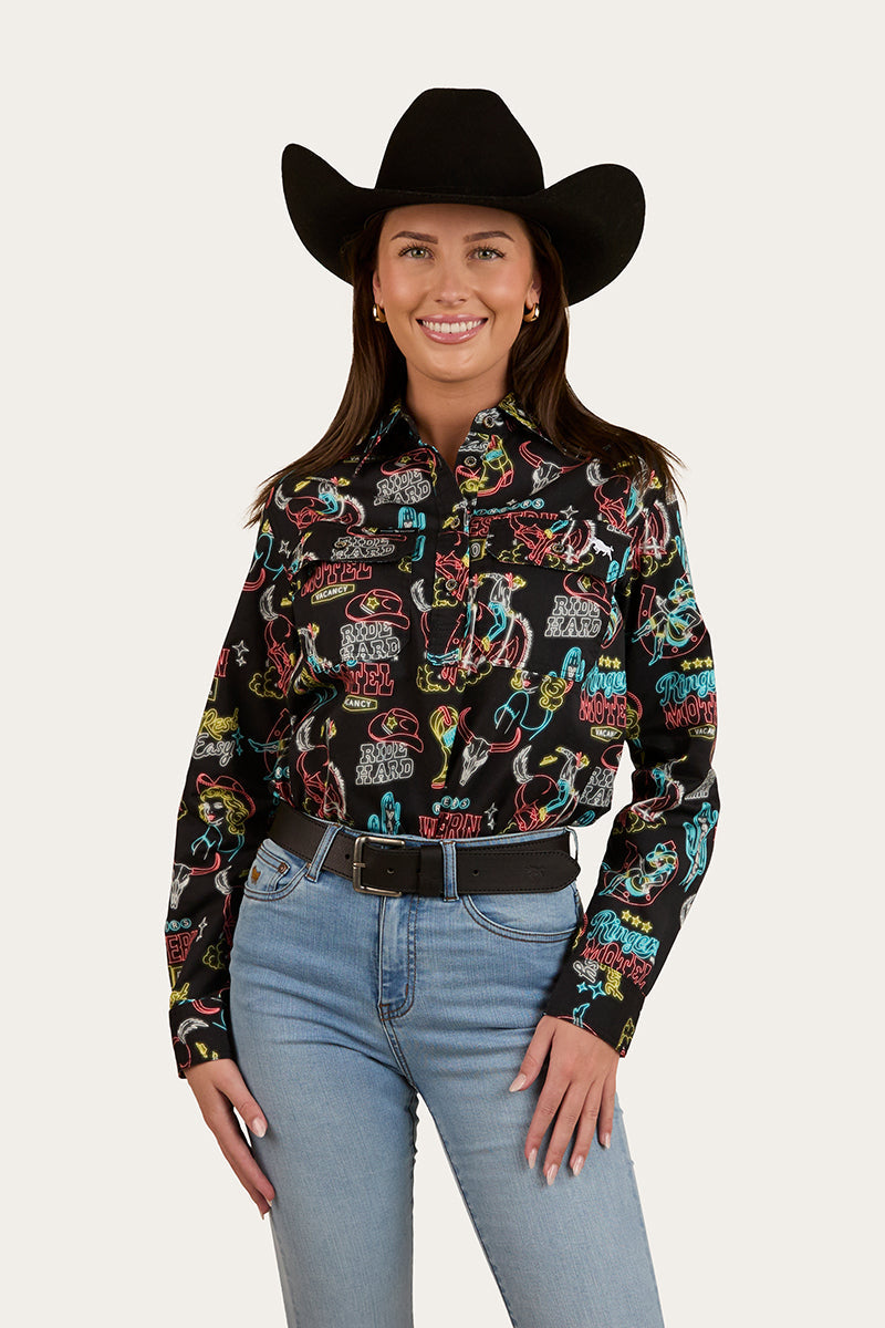 Rigers Western The Dyno Womens Limited Edition Half Button Work Shirt