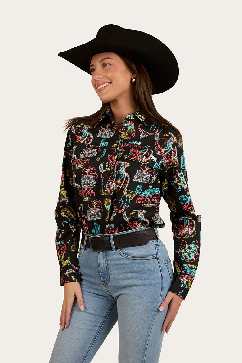 Rigers Western The Dyno Womens Limited Edition Half Button Work Shirt