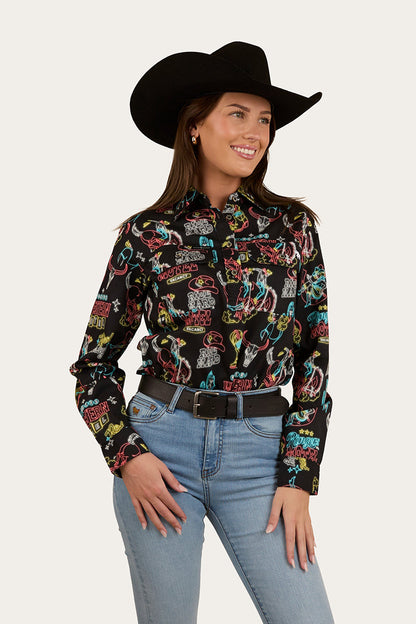 Rigers Western The Dyno Womens Limited Edition Half Button Work Shirt