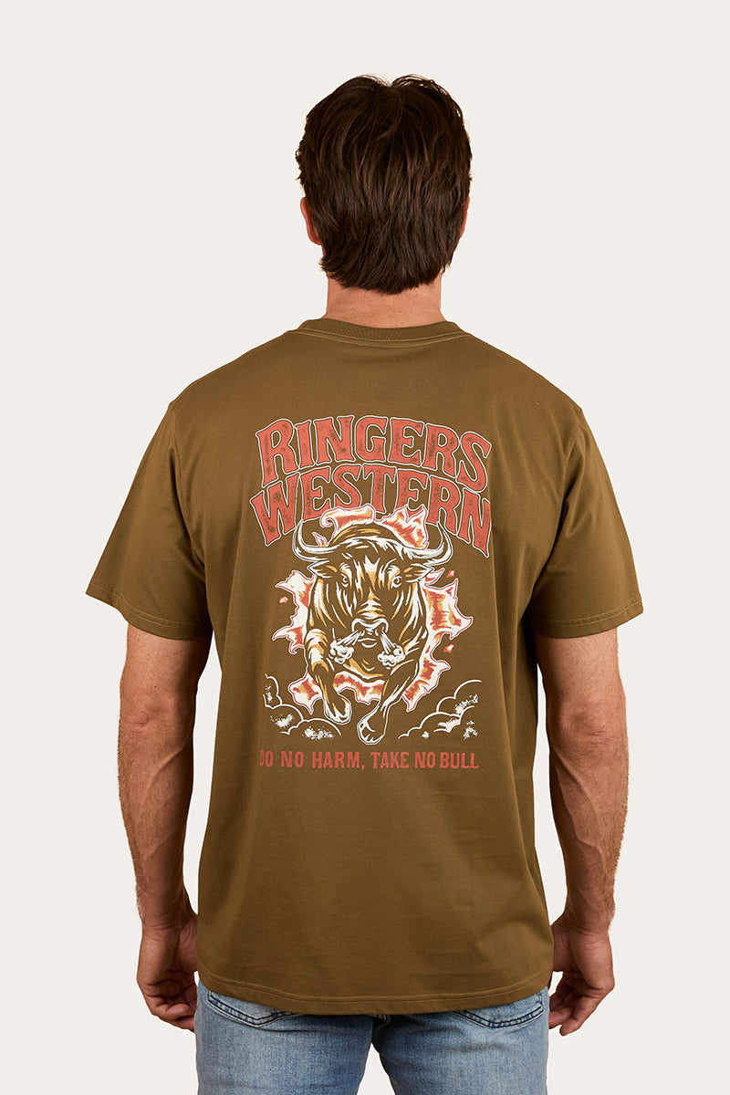Ringers Western Do No Harm Take No Bull Mens Loose Fit T-Shirt