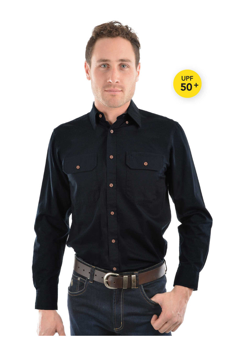 Thomas Cook Light Drill Shirt Full Placket - Ink