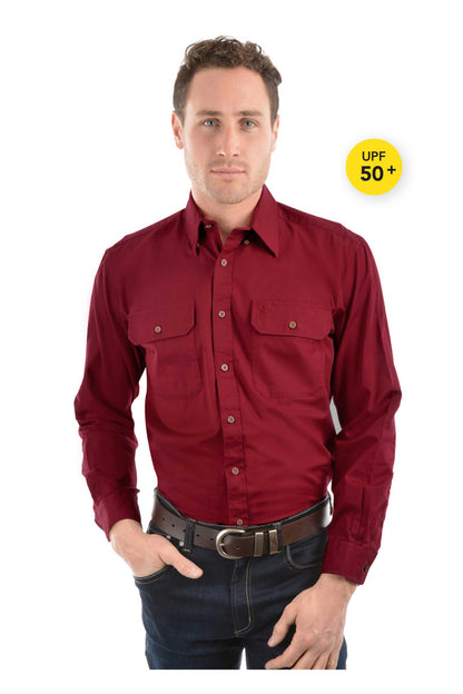 Thomas Cook Light Drill Shirt Full Placket - Red