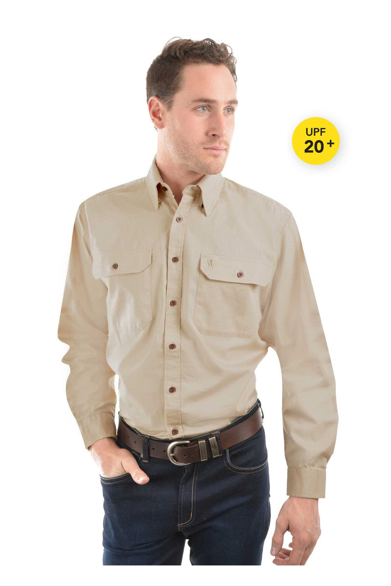 Thomas Cook Light Drill Shirt Full Placket - Bone