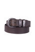 Thomas Cook Gunmetal Twin Keeper Belt - Chocolate