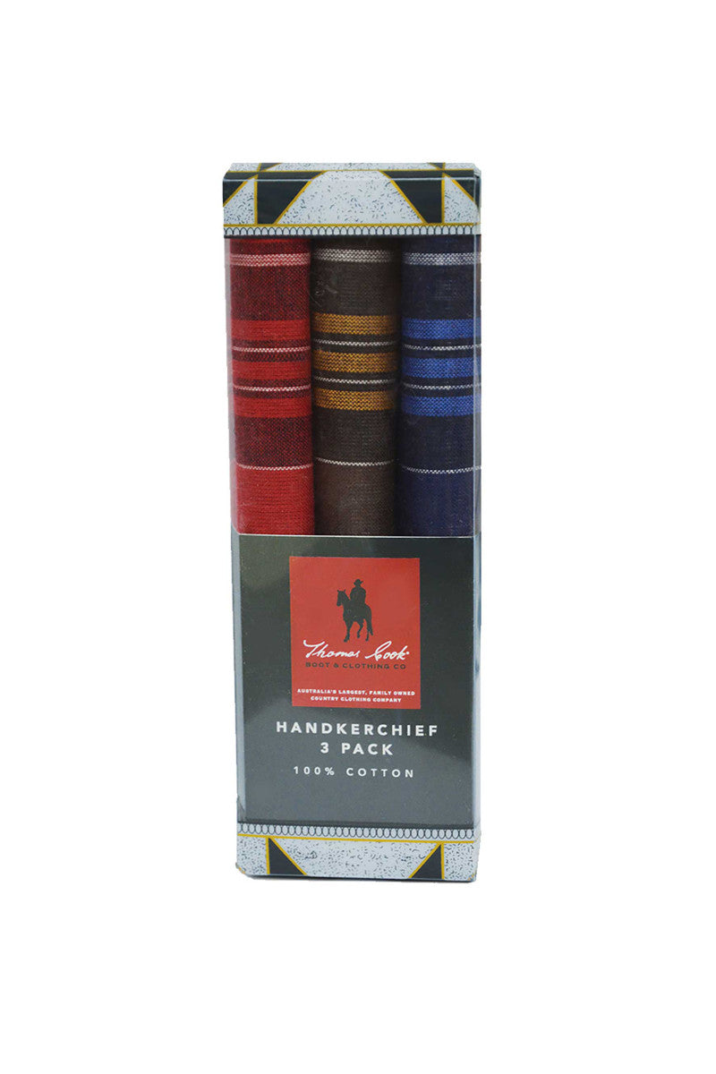 Thomas Cook Handkerchief 3 Pack - Multi Colour