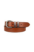 Thomas Cook Narrow Silver Twin Keeper Belt - Rich Tan