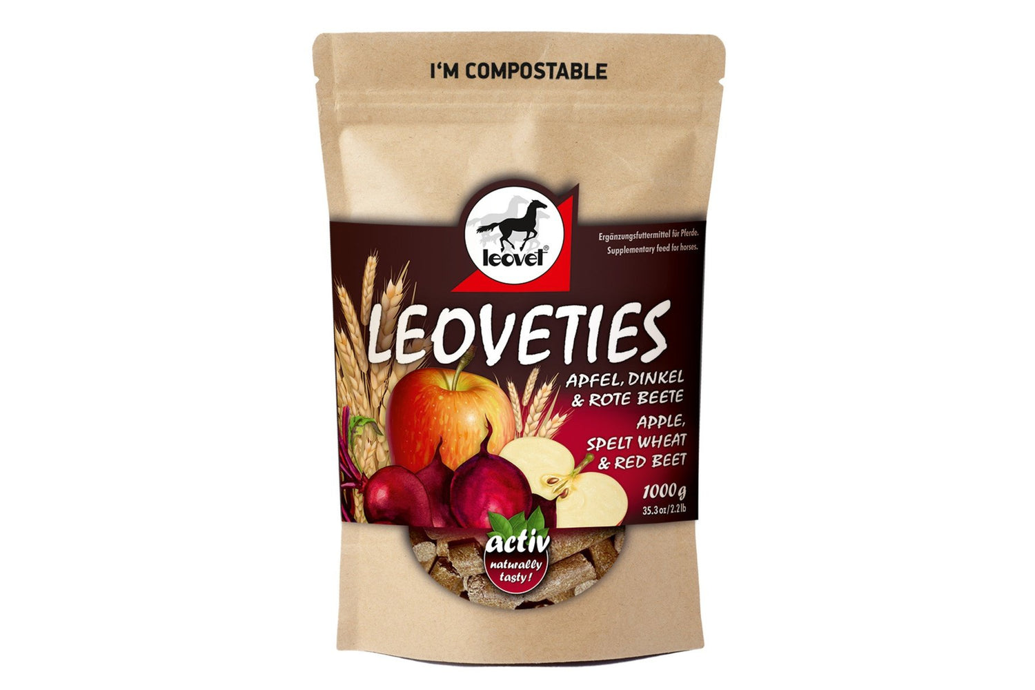 Leoveties Treats Apple, Spelt Wheat &amp; Red Beet 1kg