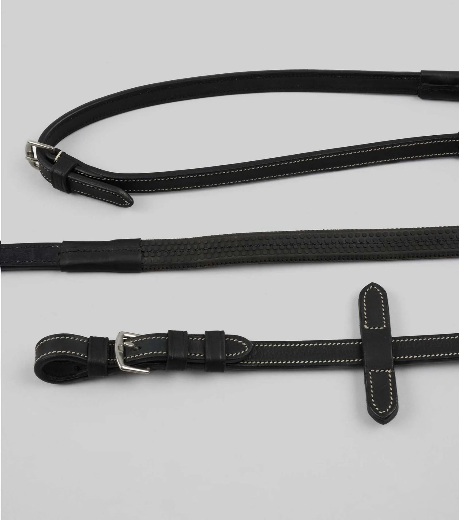 Premier Equine Veneto Rubber Grip Reins Black