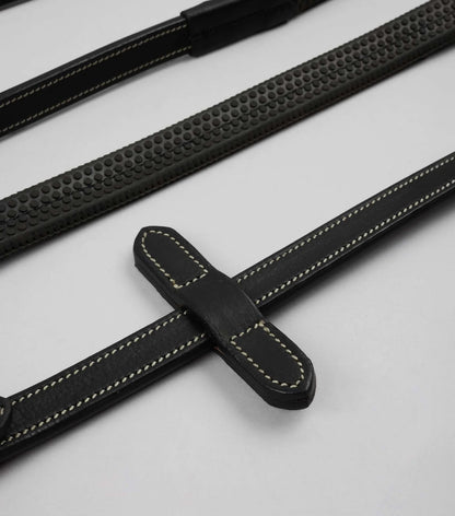 Premier Equine Veneto Rubber Grip Reins Black