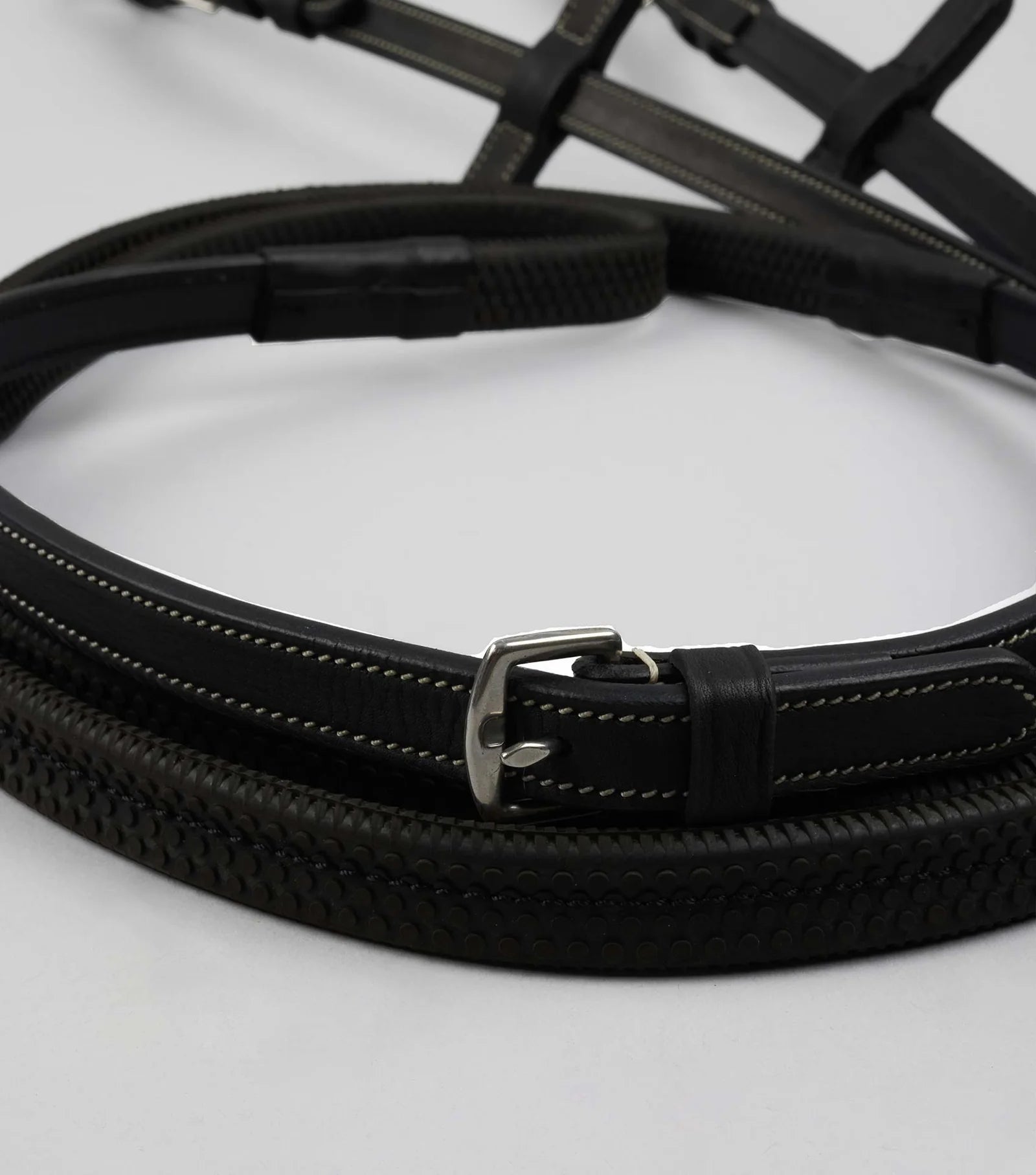 Premier Equine Veneto Rubber Grip Reins Black