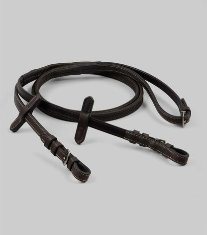 Premier Equine Veneto Rubber Grip Reins Black