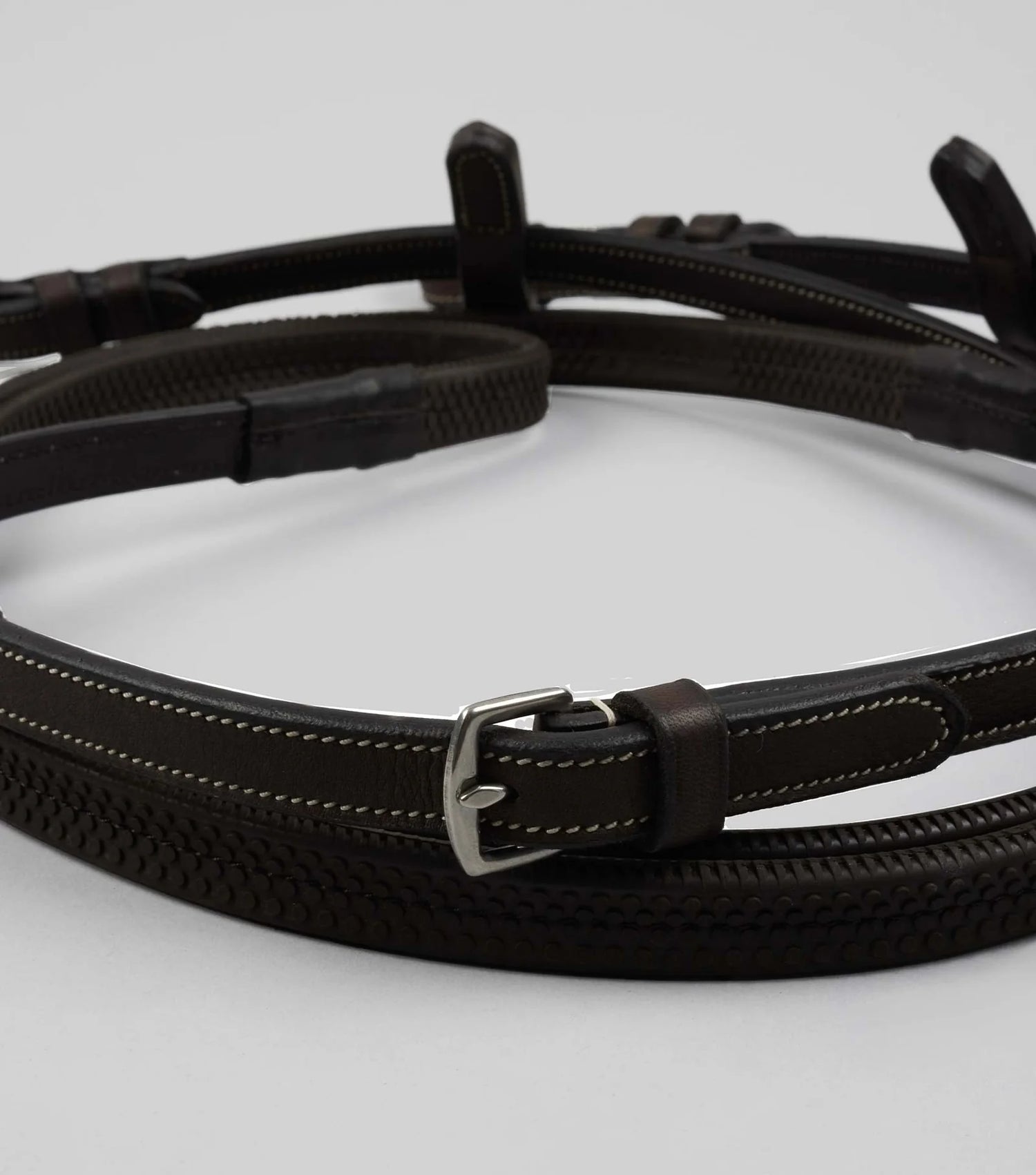 Premier Equine Veneto Rubber Grip Reins Black