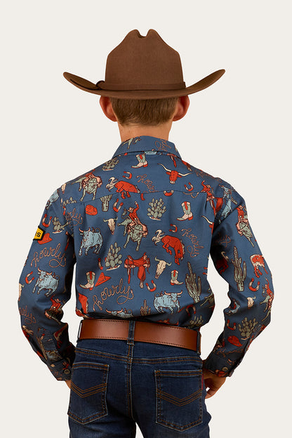Ringers Western Mini Cowboy Kids Half Button Work Shirt