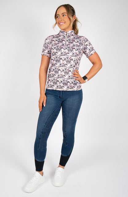 BARE Equestrian Heritage Bloom Sunsafe Riding Shirt