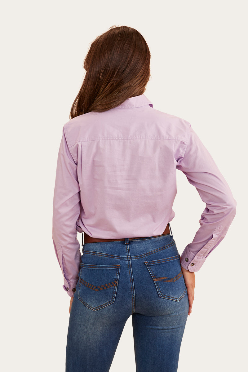 Ringers Western 
Pentecost River Womens Full Button Work Shirt - Lavender
