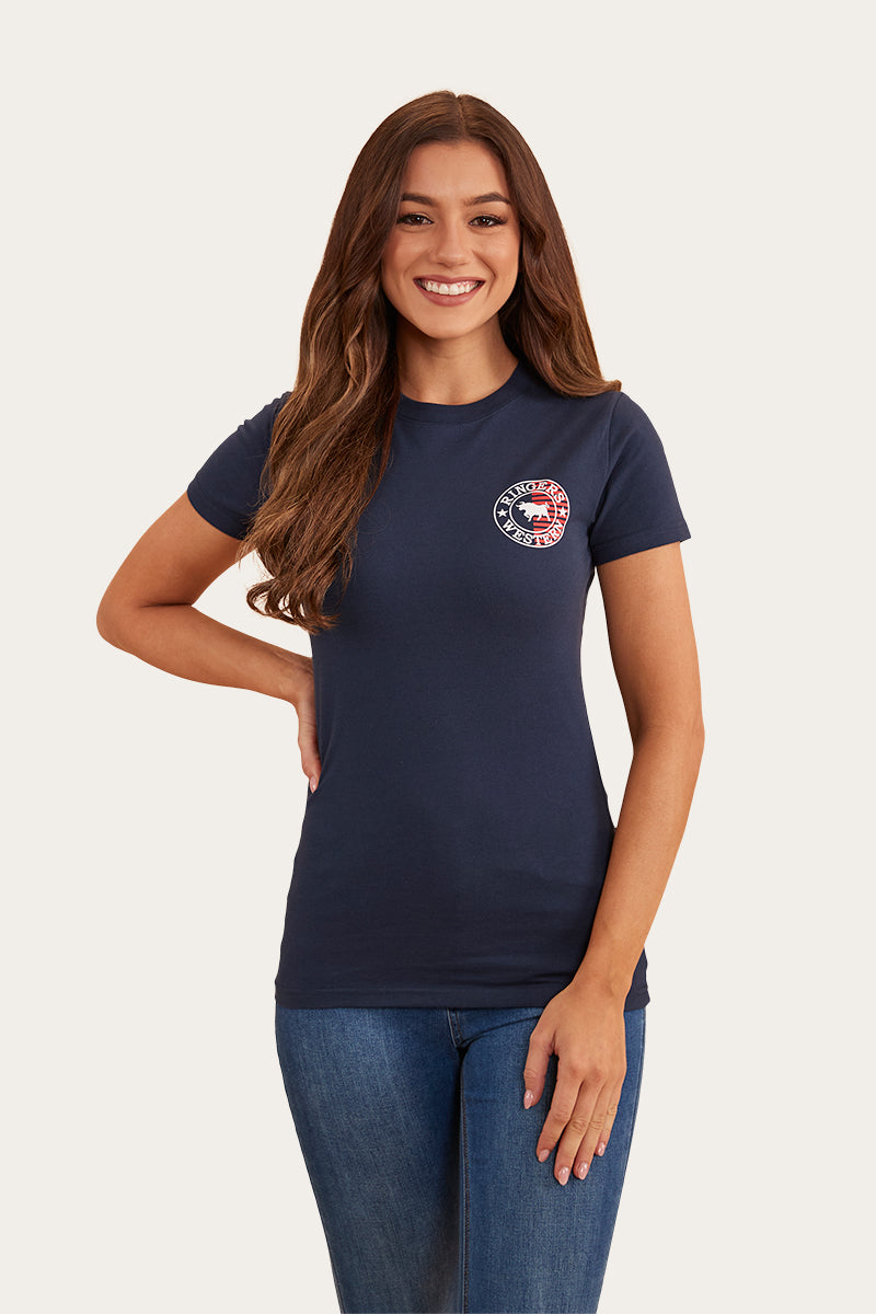 Ringers Western Signature Bull Flag Womens Classic Fit T-Shirt