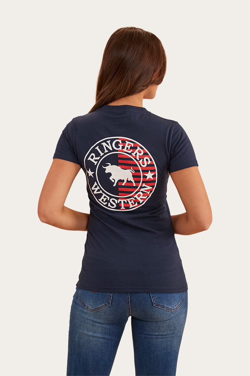 Ringers Western Signature Bull Flag Womens Classic Fit T-Shirt