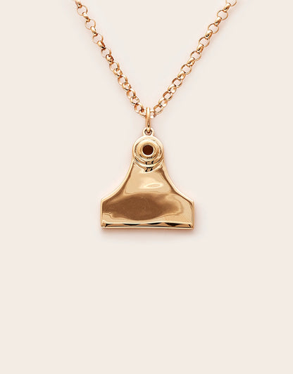 Whistle &amp; Pop High Country Cattle Tag Necklace Silver