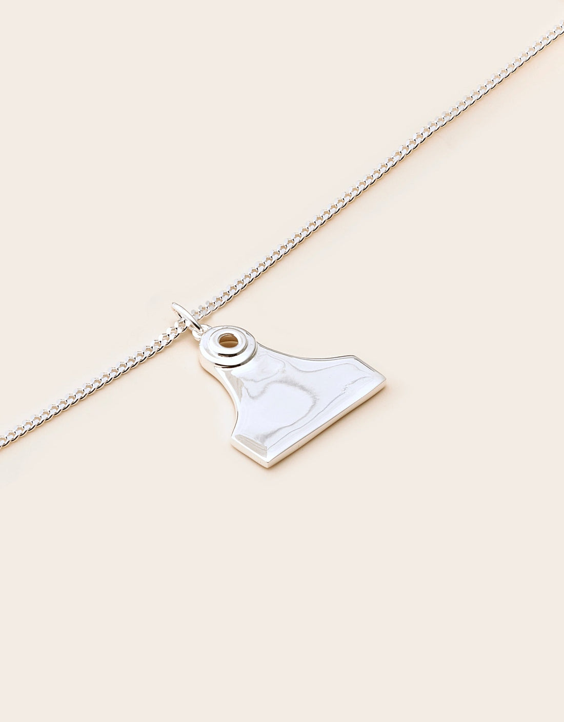 Whistle &amp; Pop High Country Cattle Tag Necklace Silver