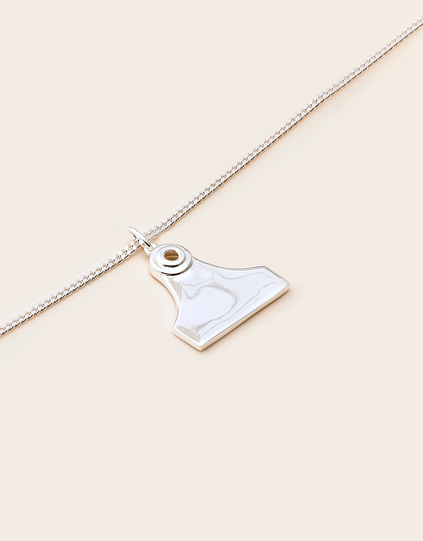 Whistle &amp; Pop High Country Cattle Tag Necklace Silver