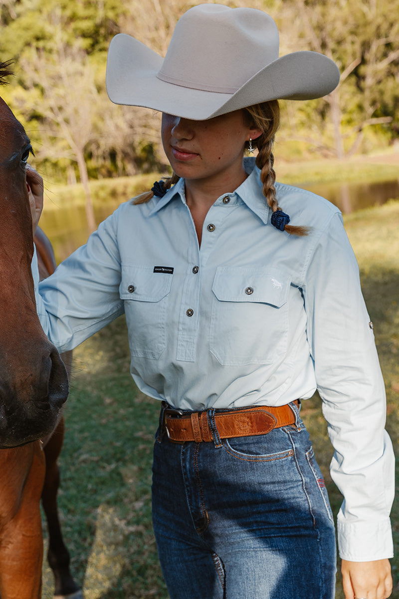Ringers Western Pentecost River Womens Half Button Work Shirt