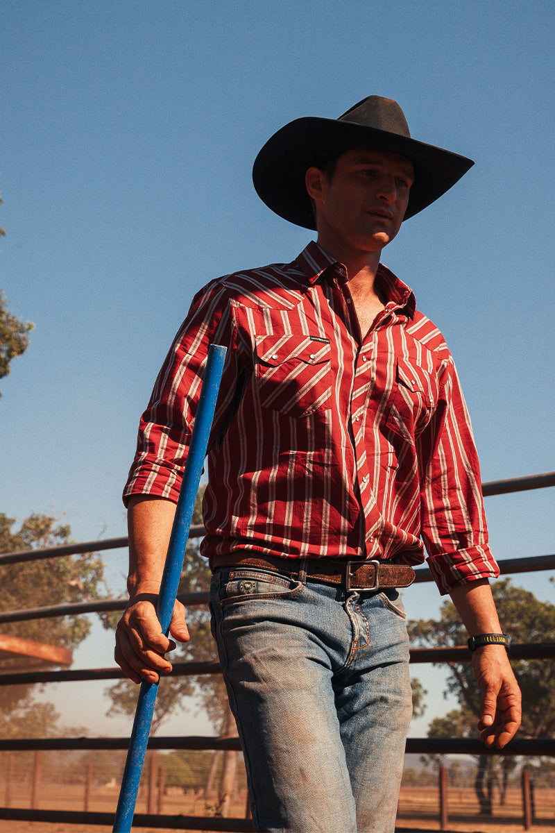 Ringers Western Mapleton Mens Western Shirt Stripe