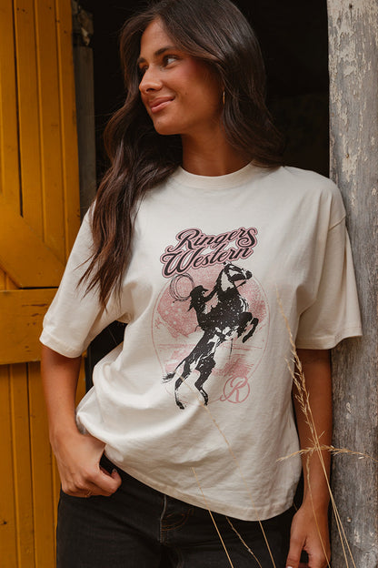 Ringers Western Wild Ride Womens Oversized T-Shirt