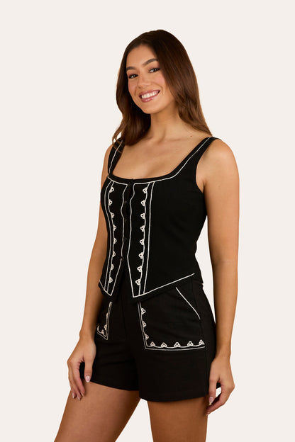 Ringers Western Westley Embroidered Fashion Top