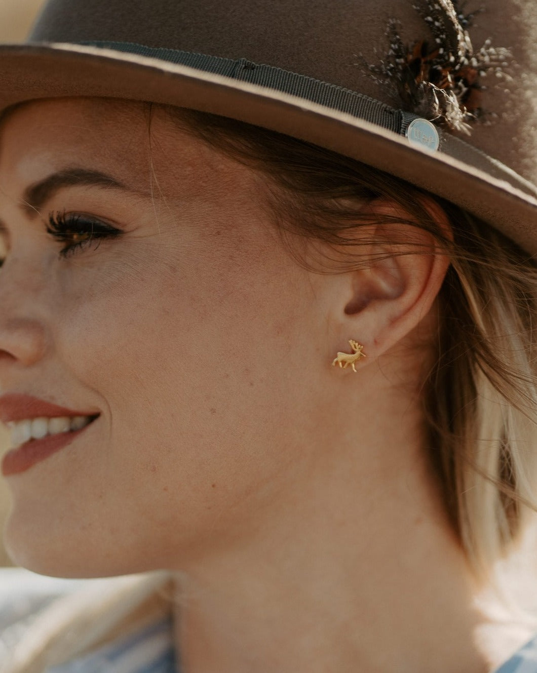 Whistle &amp; Pop Hunter Gatherer Stag Studs