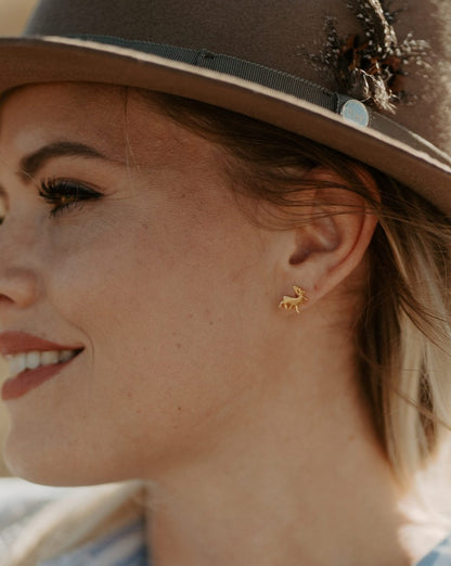 Whistle &amp; Pop Hunter Gatherer Stag Studs