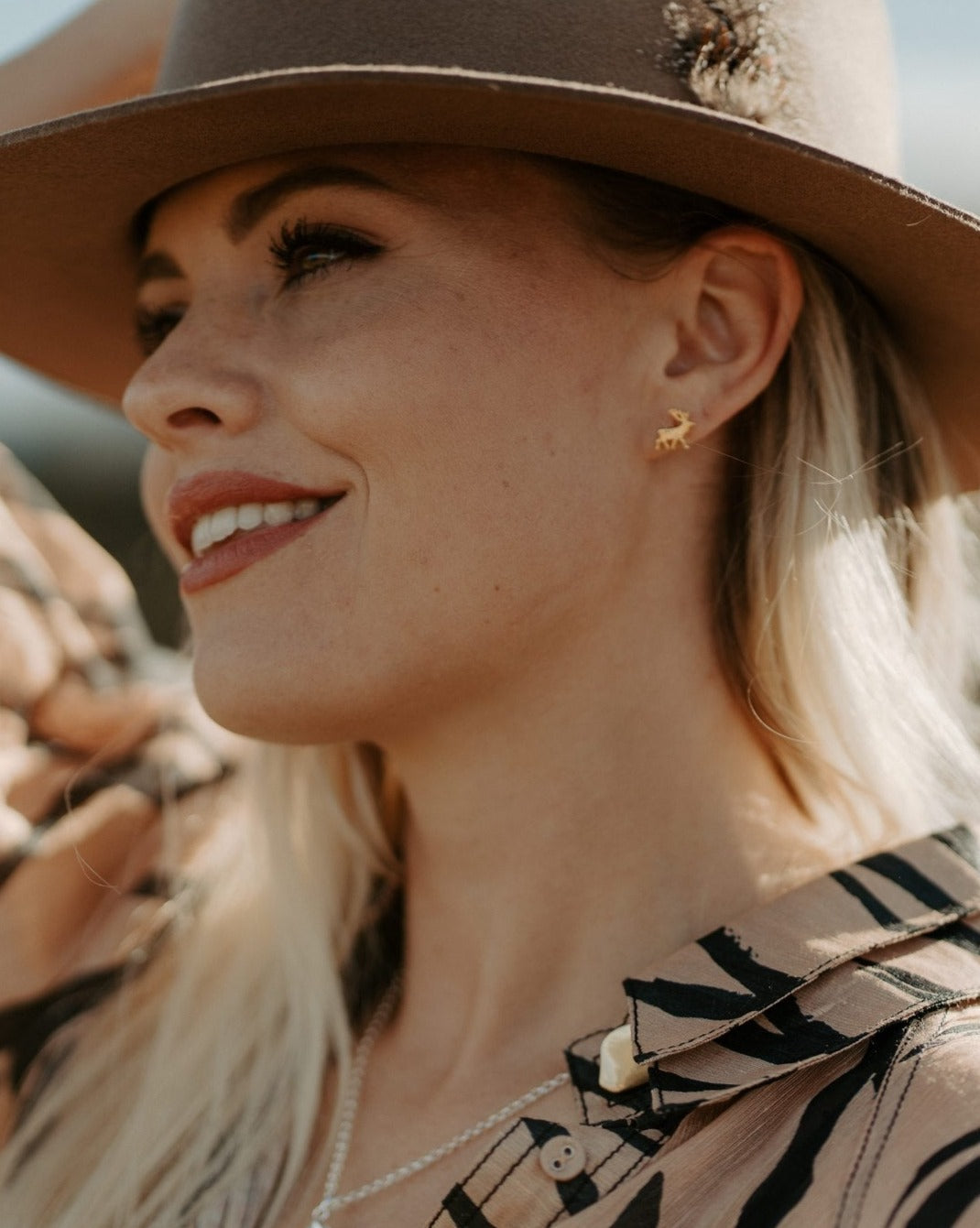 Whistle &amp; Pop Hunter Gatherer Stag Studs