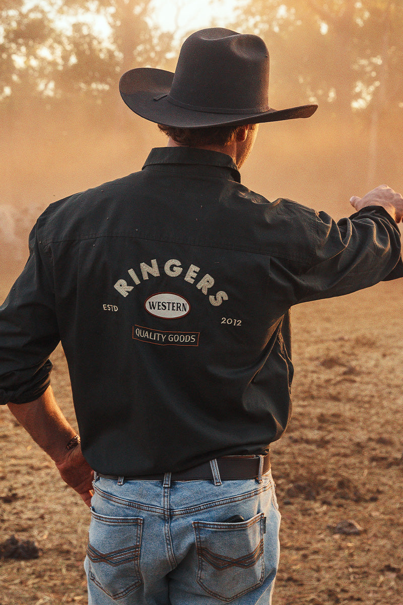 Ringers Western Condor Mens Half Button Work Shirt