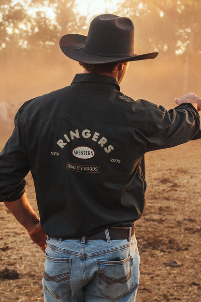 Ringers Western Condor Mens Half Button Work Shirt