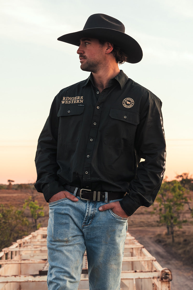 Ringers Western Hawkeye Mens Full Button Work Shirt