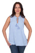 Simone Sleeveless Blouse - Light Blue