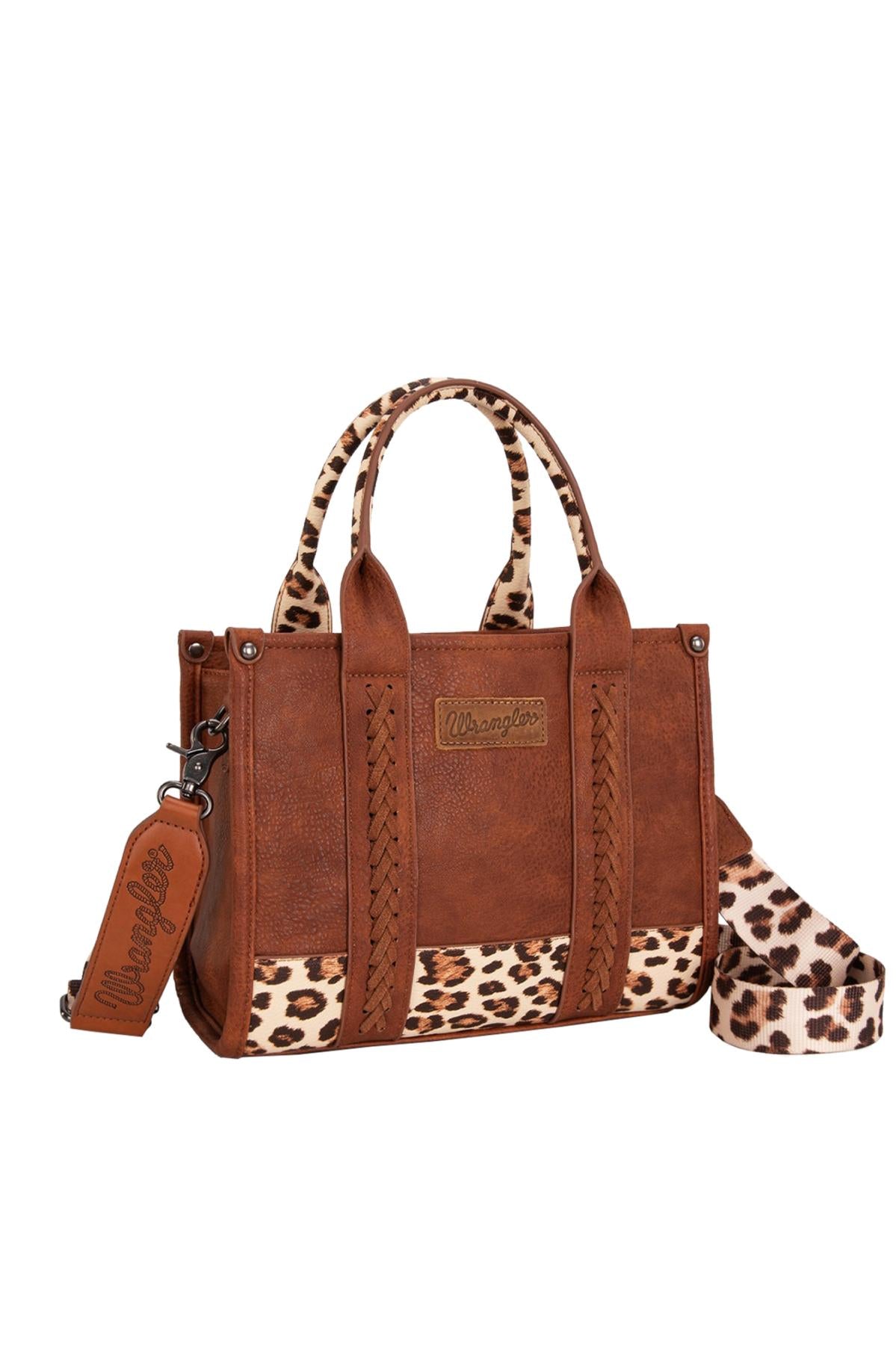 Wrangler Leopard Print Crossbody Bag - Tan