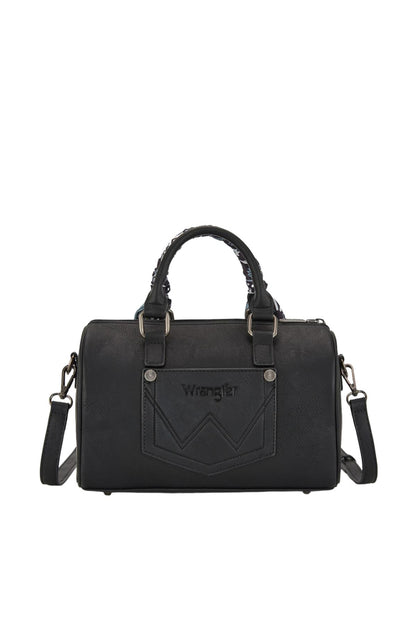 Wrangler Paisley Barrel Bag - Black