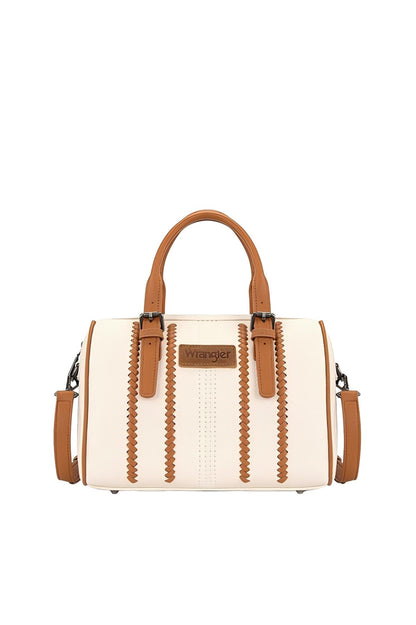 Wrangler Boston Stitch Barrel Bag - Natural/Tan