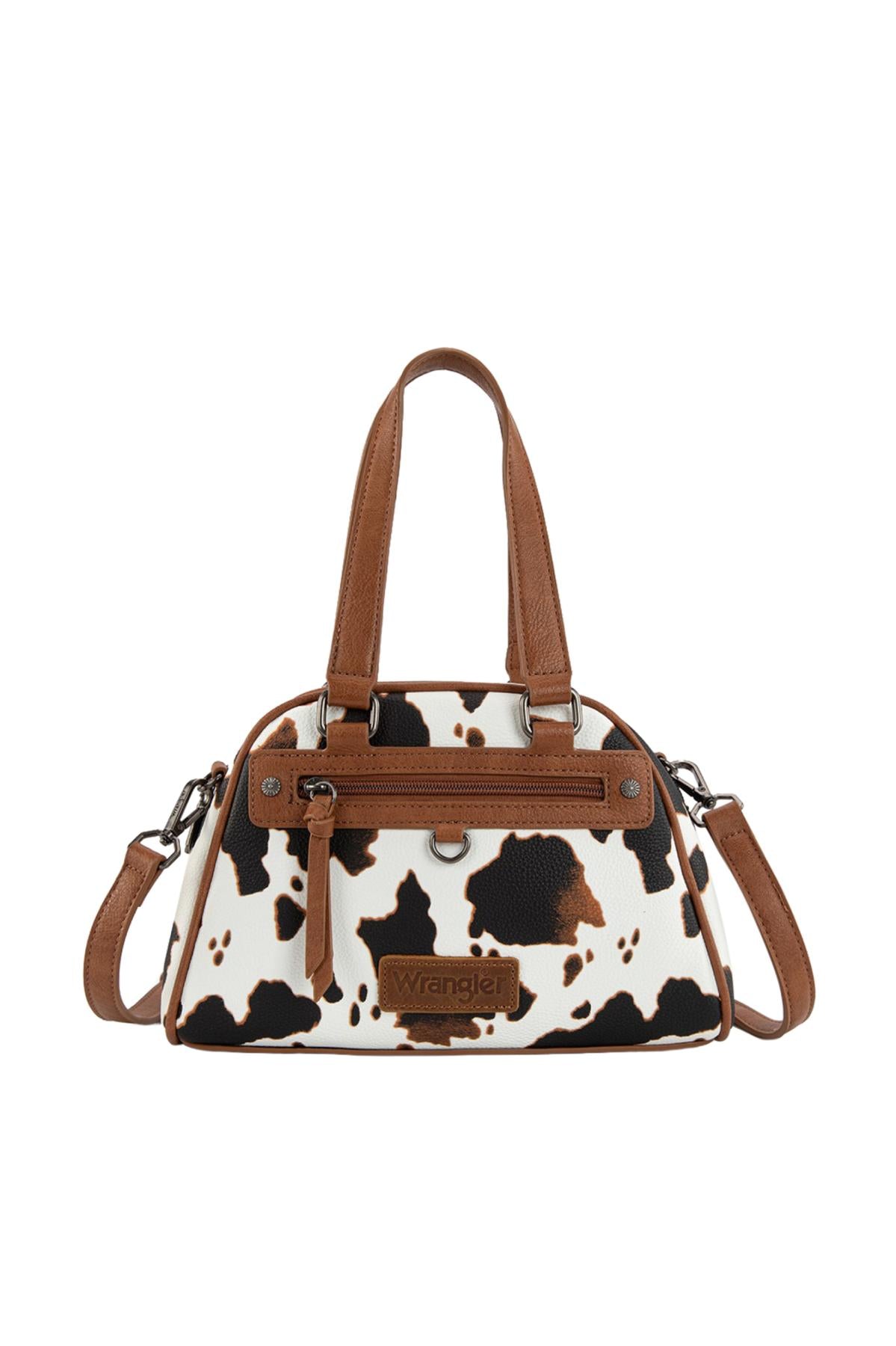 Wrangler Cow Print Handbag - Tan