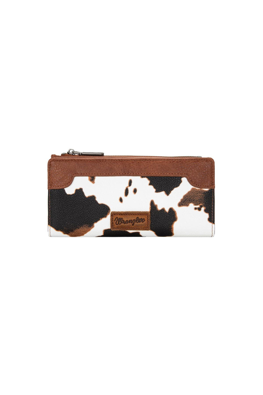 Wrangler Cow Print Slim Wallet - Tan