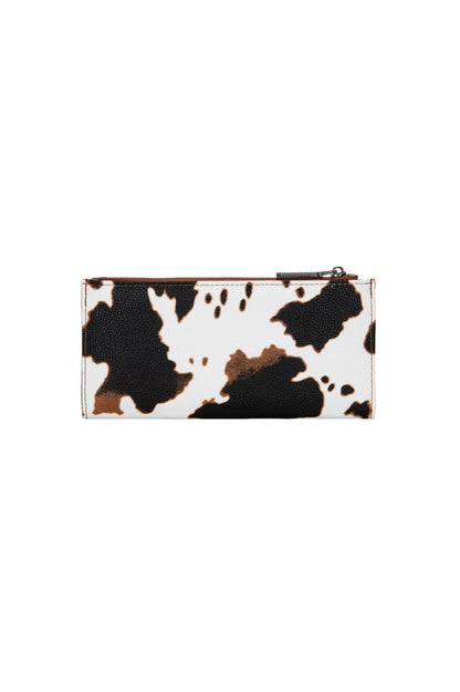 Wrangler Cow Print Slim Wallet - Tan