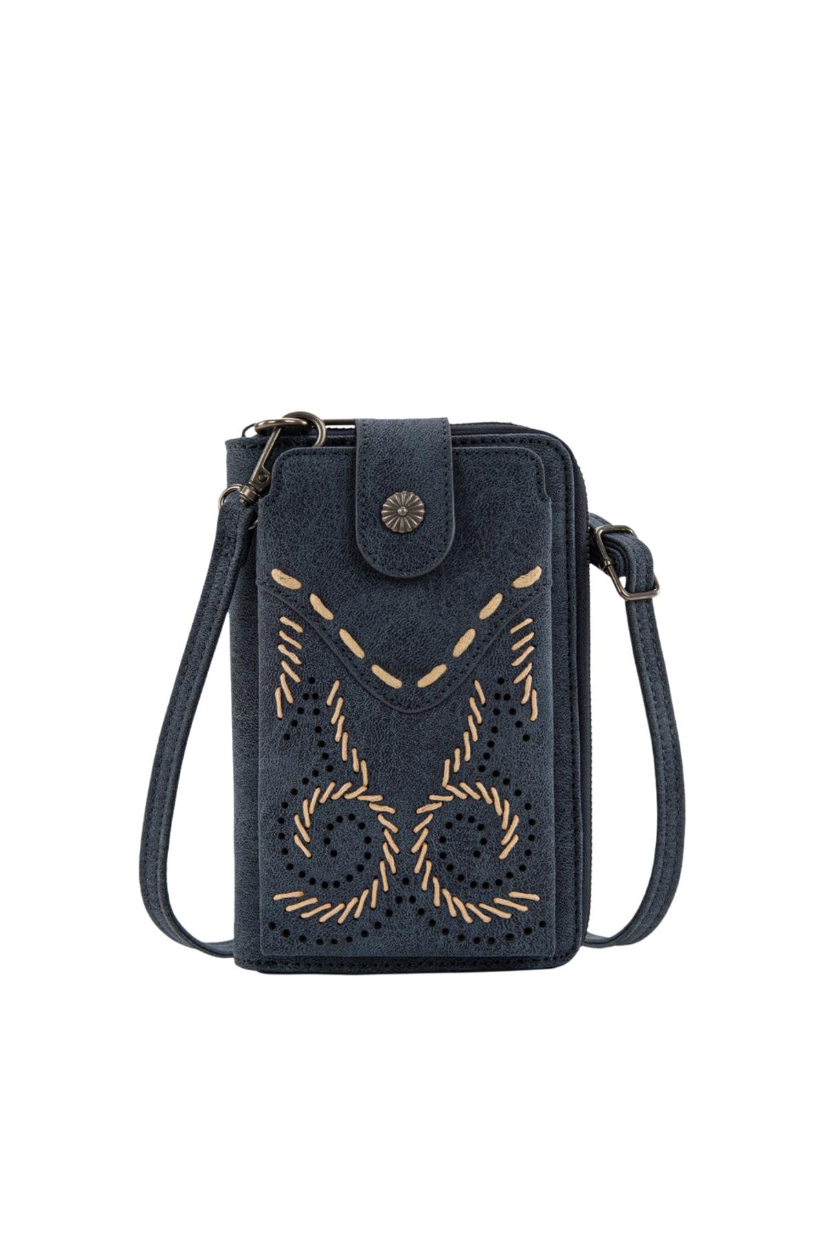 Wrangler Swirl Phone Wallet Bag - Navy