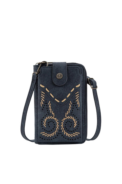 Wrangler Swirl Phone Wallet Bag - Navy